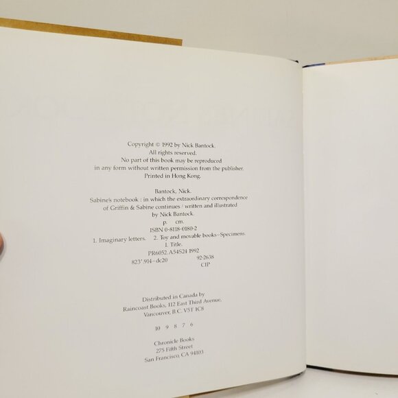 Griffin & Sabine, Sabine's Notebook, The Golden Mean by Nick Bantock Book Lot - Picture 9 of 11